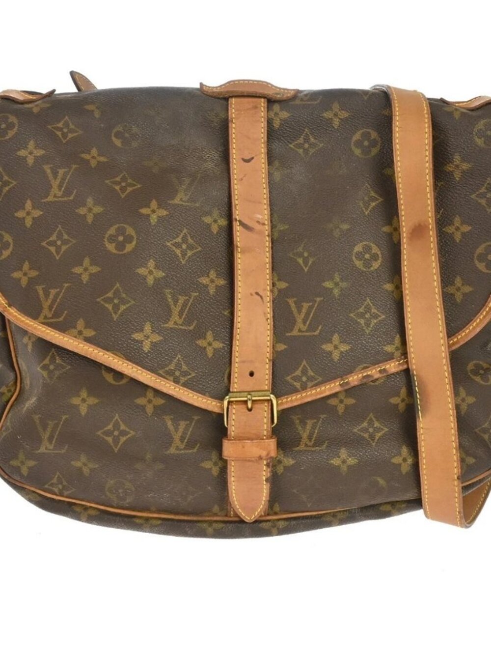LOUIS VUITTON SAUMUR 35 SHOULDER BAG MONOGRAM M42254 MB0010 BQ02094